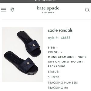 NWT KateSpade Sadie Sandals